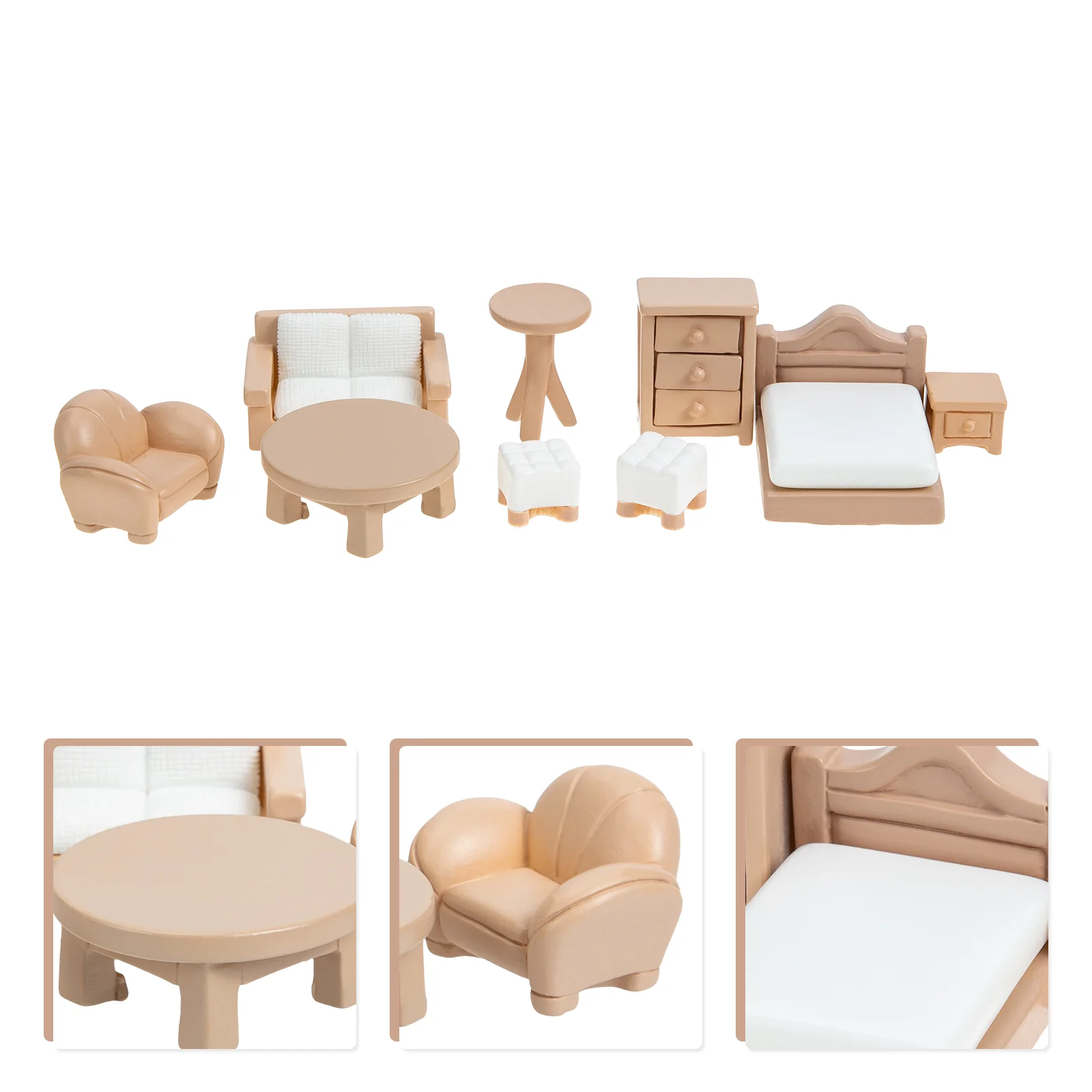 

1 Set Mini Furniture DIY Mini Dining Room Sitting Living Room Bedroom Furniture