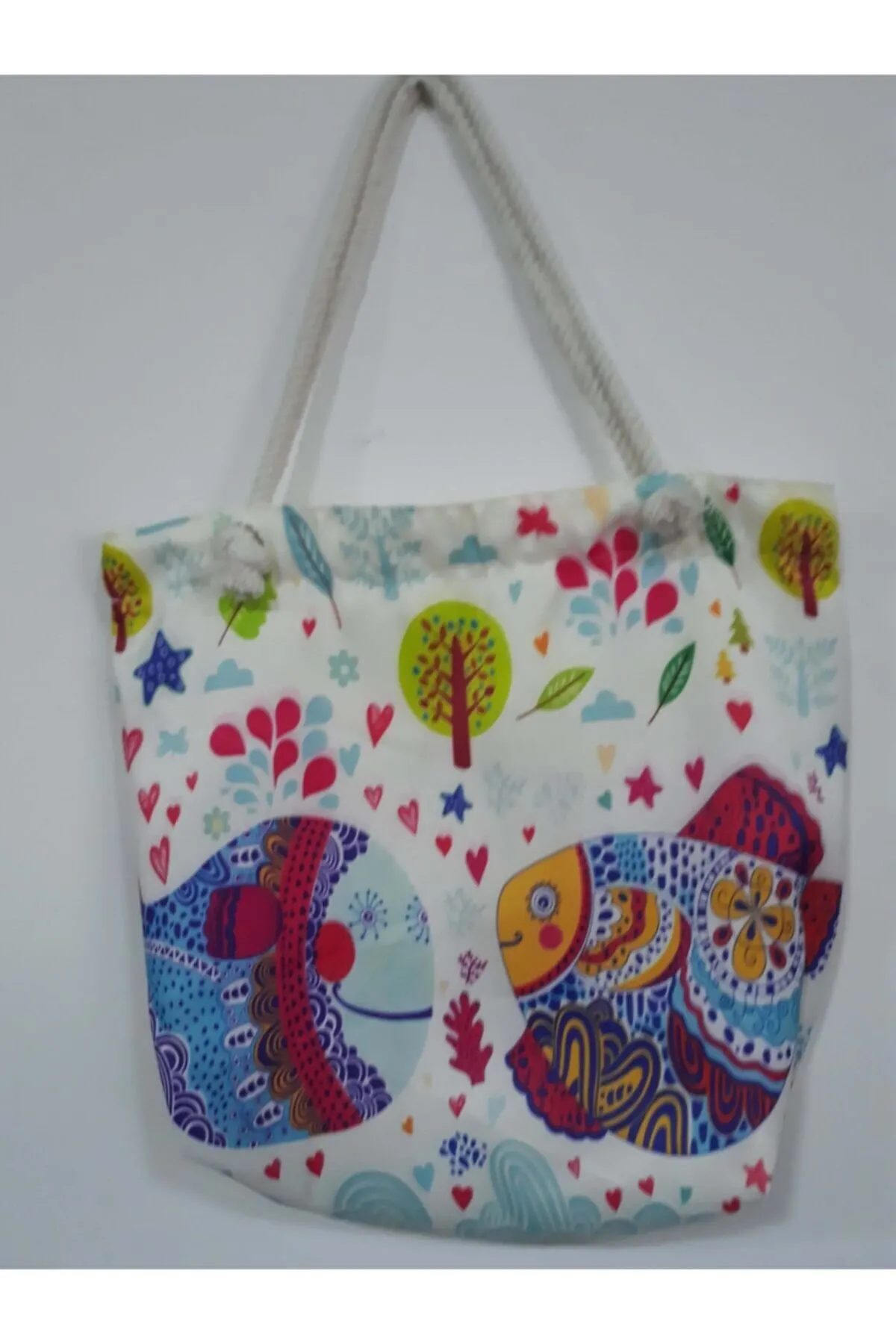 

Женская пляжная сумка-тоут на молнии, с рисунком рыбы