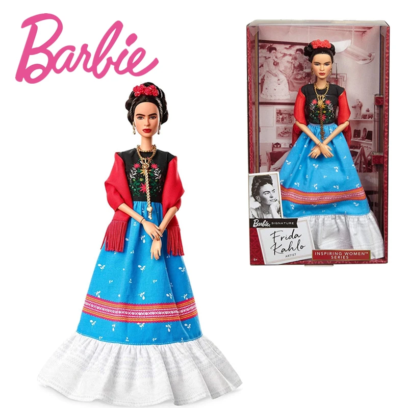 

Barbie Signture Inspiring Women Series Frida Kahlo Artist Doll 13Inches Action Figure Model Children Collection Toy Gift FJH65