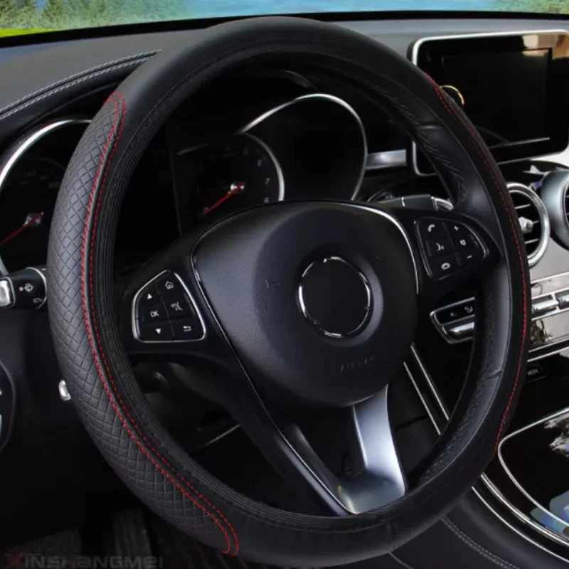 

Universal 38CM 1/3 Pcs Ice Silk Steering Wheel Cover Gear Handbrake Covers Wear-resistant Anti-slip Car Interior Accessories