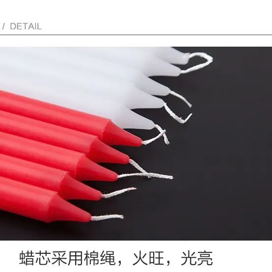 10шт./набор Цилиндрические свечи Домашнее освещение Экстренная свеча Декоративное украшение Центральные элементы молитвенного дара.