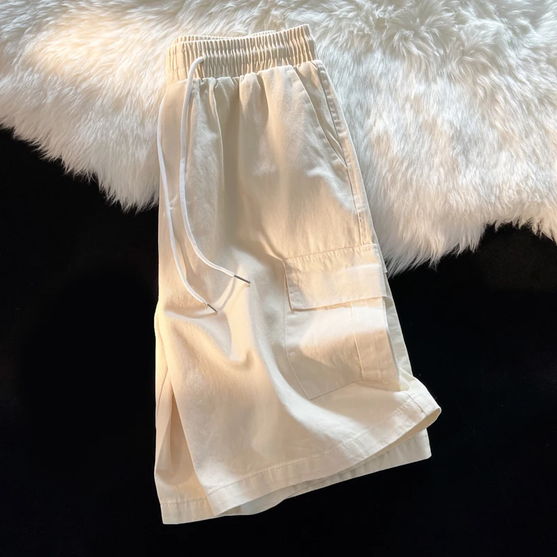 

Summer beach shorts loose straight casual pants wide leg 5/5 pants