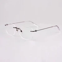 brand designer vintage rimless hightweight optical eyeglass frames men women prescription prescription glasses frame mb0075o