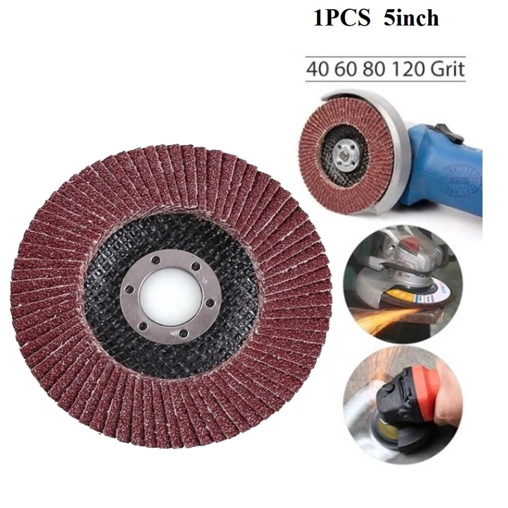 

125mm Sanding Flap Discs Metal Flat Wheels Polishing Blades 40/ 60/80/120grit Angle Grinder Power Tools