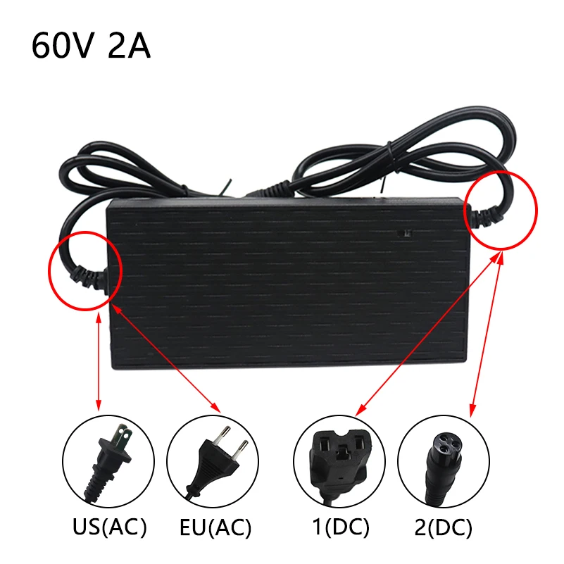 Зарядное устройство для скутера 60 в 2 А 67 |