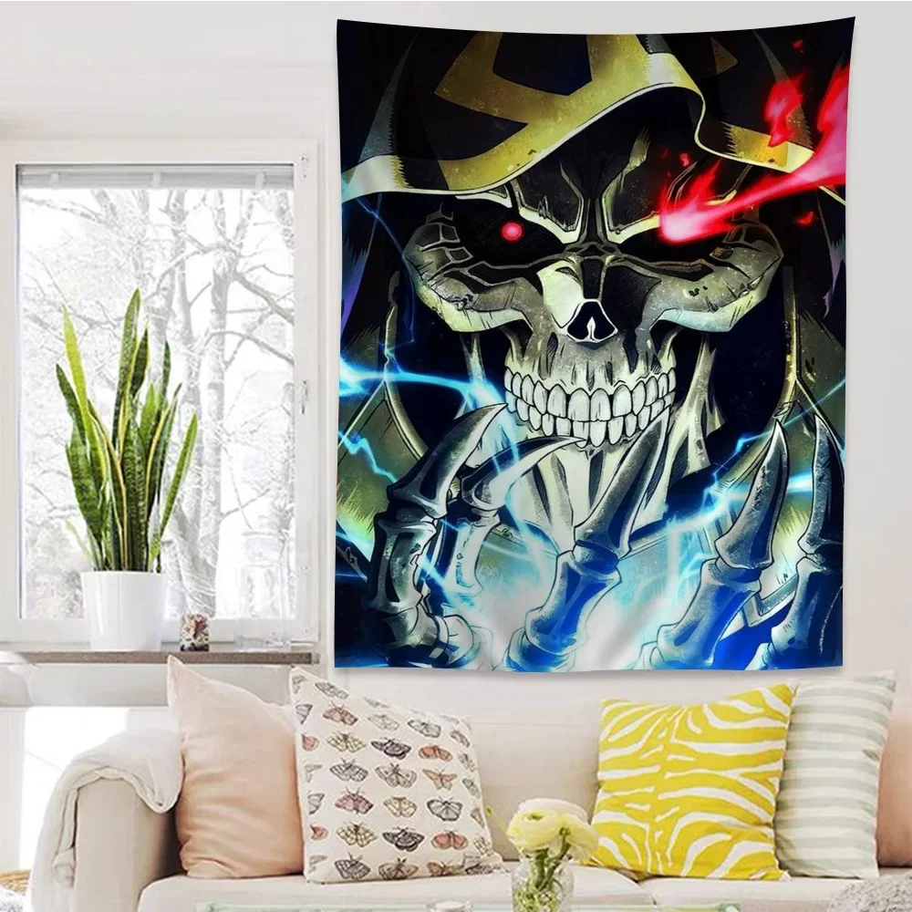 Гобелен Overlord с художественным принтом цветочный и мультяшный вязаный полиэстер