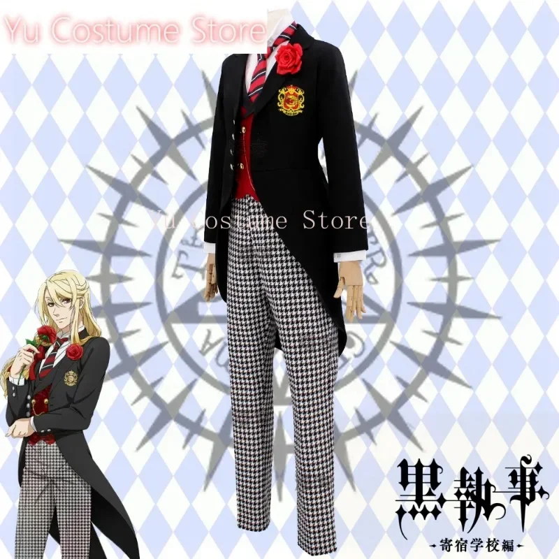 Черный дворецкий общественная школа дуга Edogaa Redomondo смокинг карнавальный костюм