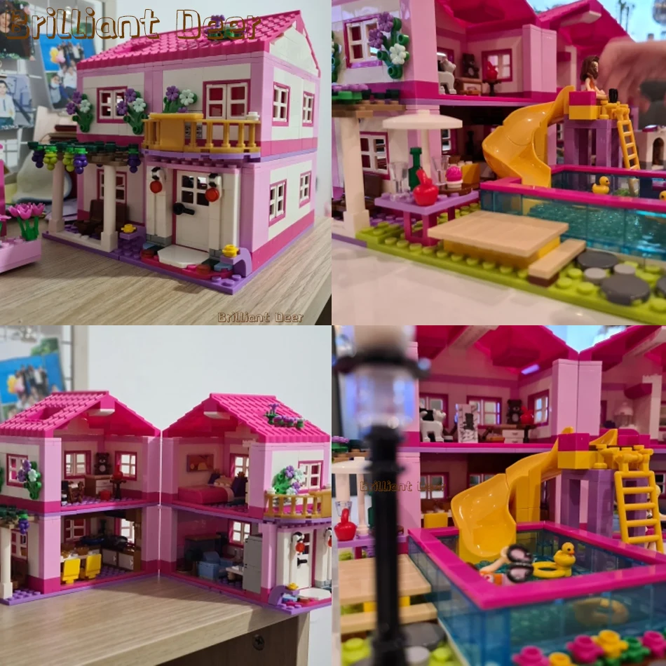 Дом для друзей и семьи двухэтажный летний отпуск вилла горка бассейн городской