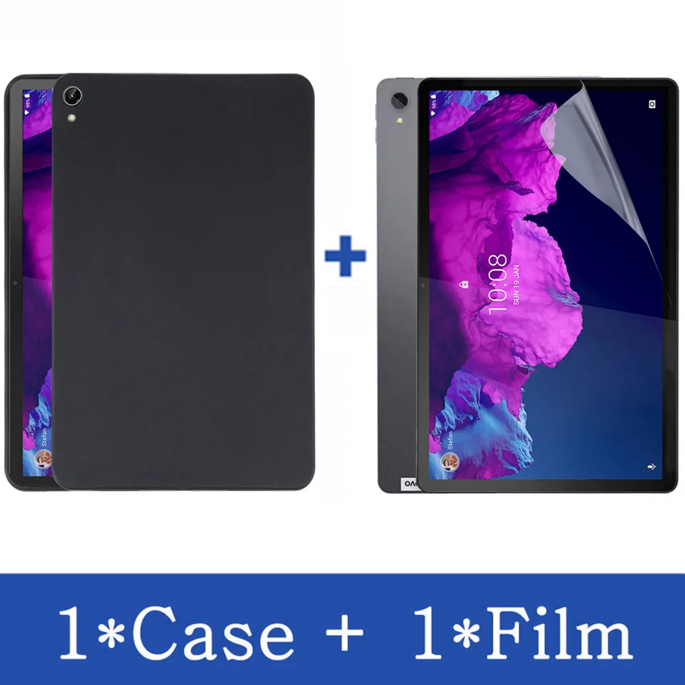 

Силиконовый чехол для Lenovo Tab P11 11 2021 TB-J606F TB-J606N, гибкий черный бампер из ТПУ, задняя крышка