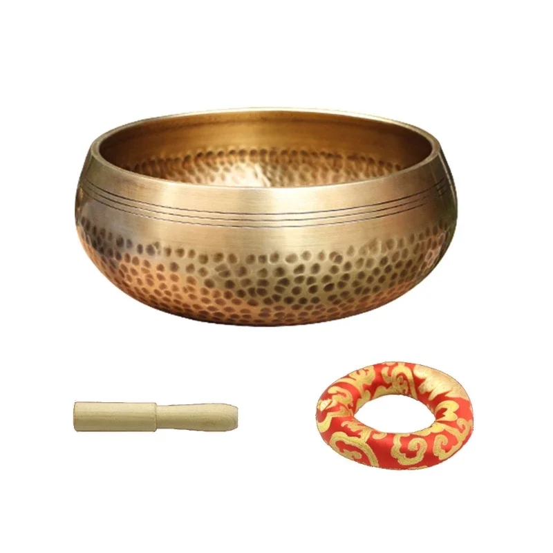 

Тибетская Поющая чаша в комплекте, звуковая чаша для медитации с подушкой, ручная работа, буддийская чаша для чакры для осознанного удовольствия