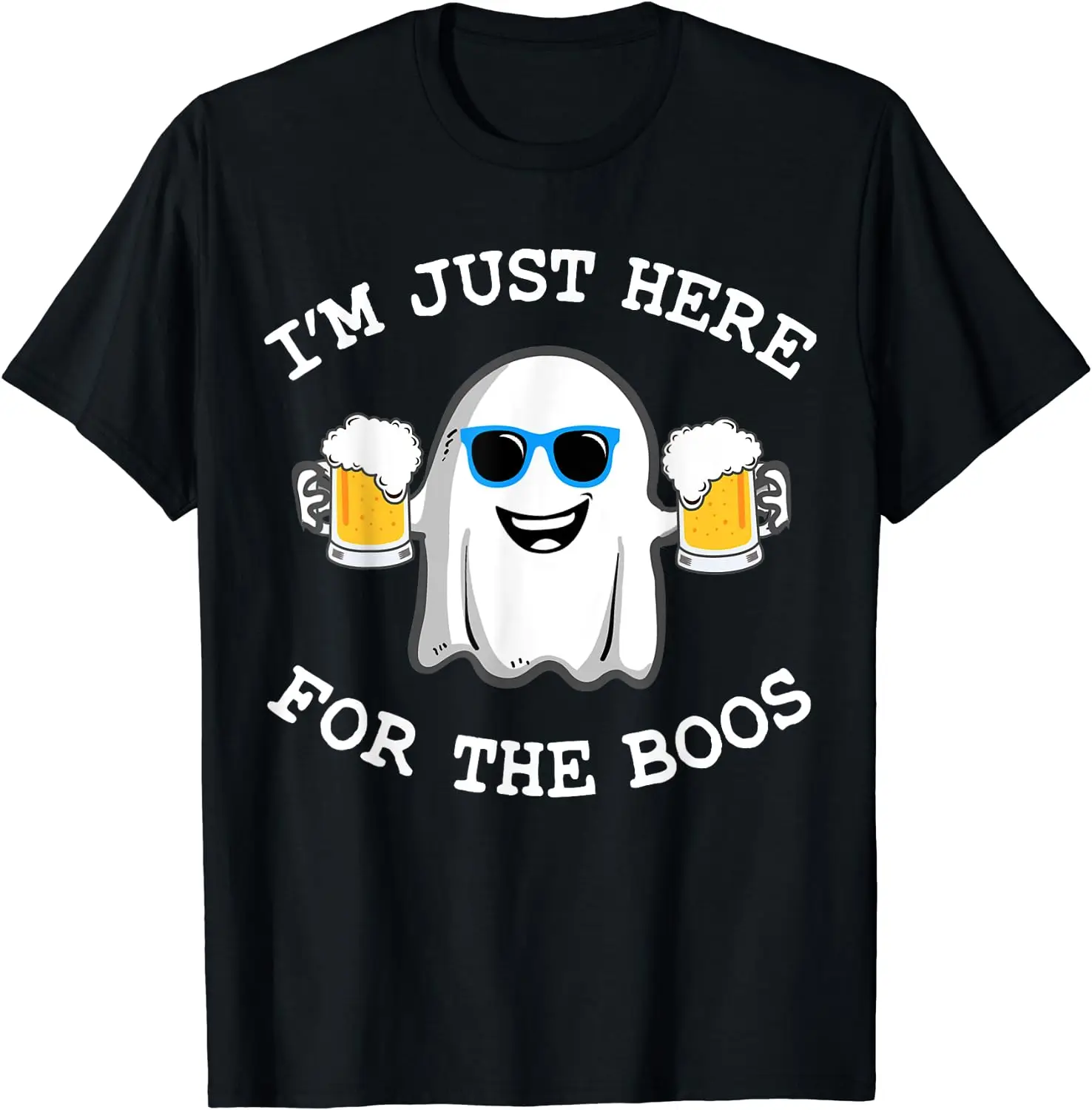 

Funny Halloween Tee I'm Just Here for The Boos Costume Gift T-Shirt Beer Lovers T Shirts for Men Women Graphic T Shirts Cotton