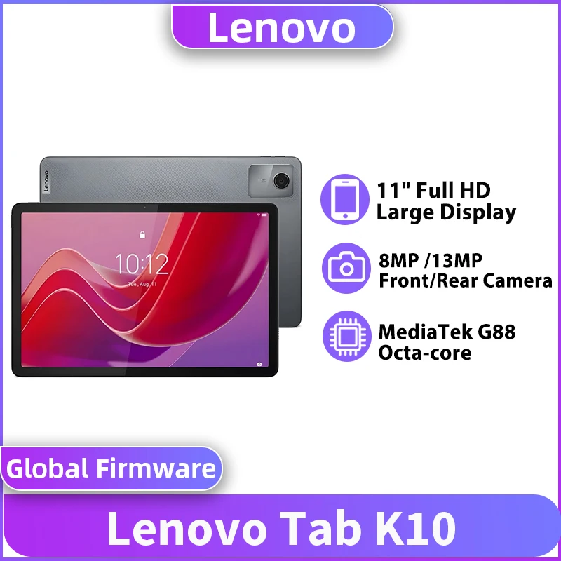 Планшет Lenovo Tab K10, 11", 8/128ГБ, Wi-Fi, Wi-Fi+4G | AliExpress