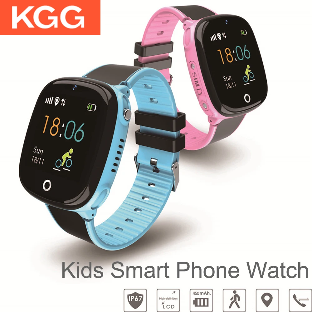 

New Kids Smart Watch GPS LBS Tracker Position Pedometer SOS IP67 Waterproof Watch Children Safe Smart Wristband Girls Boys Gift