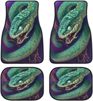 snake art car mats animal universal drive seat carpet vehicle interior protector mats funny designs all weather mats fit most ca