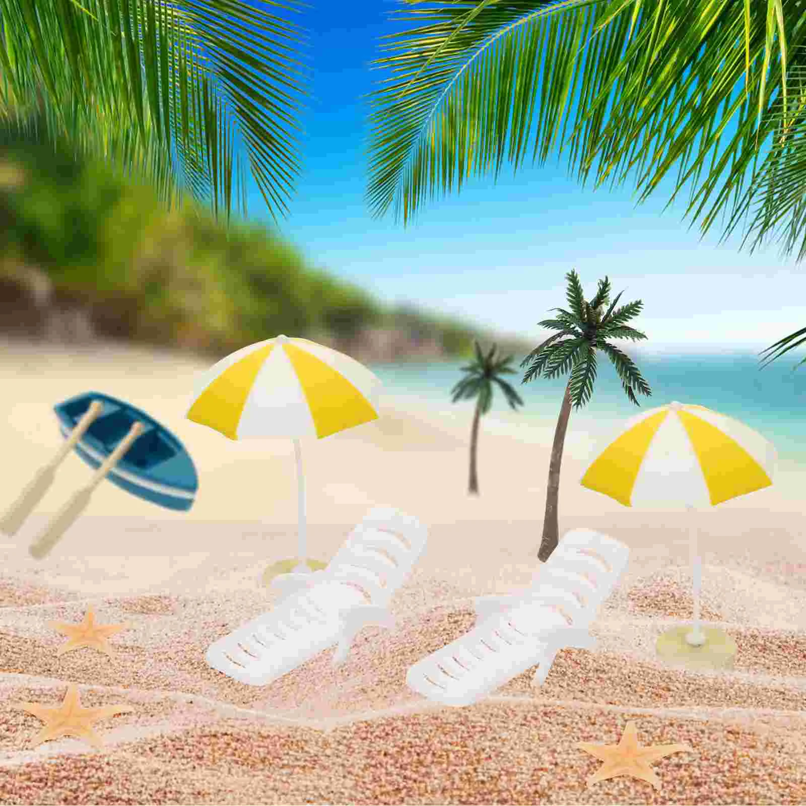 17 шт. пляжные мини-украшения пальма миниатюрный стул в японском стиле крошечные