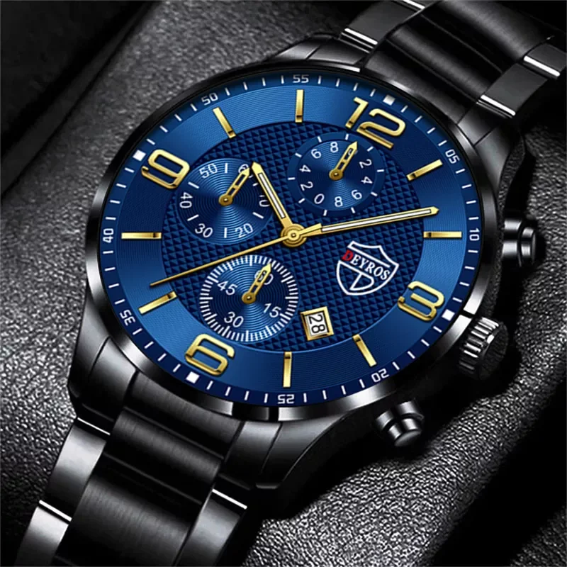 

Fashion Mens Business Watches Luxury Stainless Steel Quartz Wrist Watch Men Sport Leather Watch Luminous Clock relogio masculino