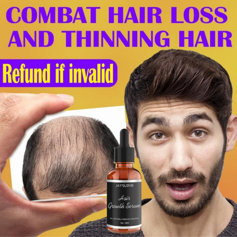 Hair Regrowth Serum Liquid Hair Fuller Thicker Treatment Essence Effective Anti-hair Loss Scalp Massage Repair Hair Care Product