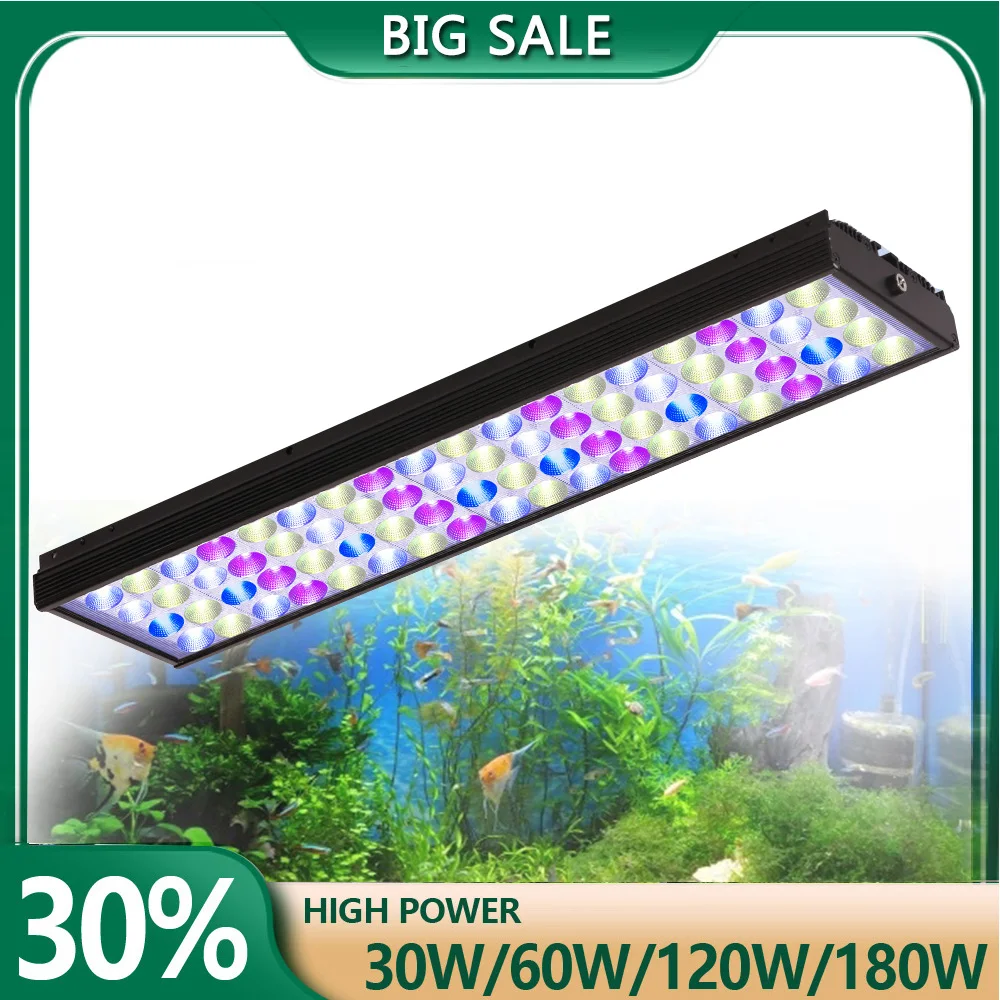 

40-180cm Lamp for Plants Full Spetrum LED Aquarium Light with Timer Aquariums Decor Freshwater Lamps for Home Plants Growth Fish