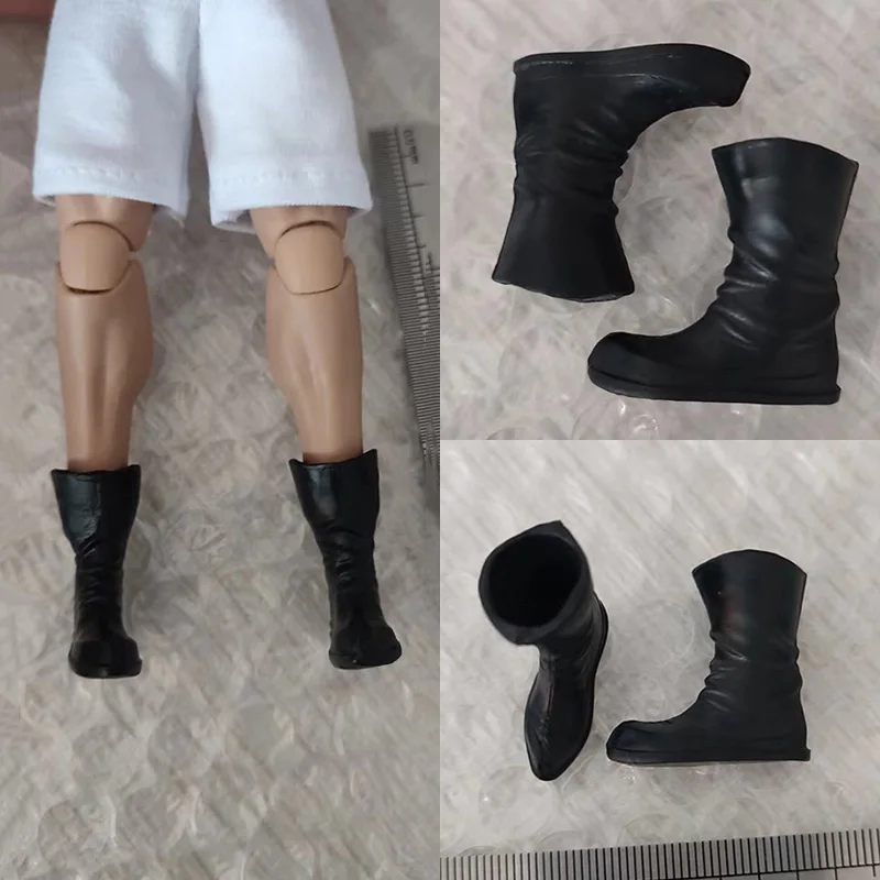 

1/12 Scale Trendy Male High Combat Boots Shoes Solid Inside Model for 6 inches GWTOYS/VTOYS Body