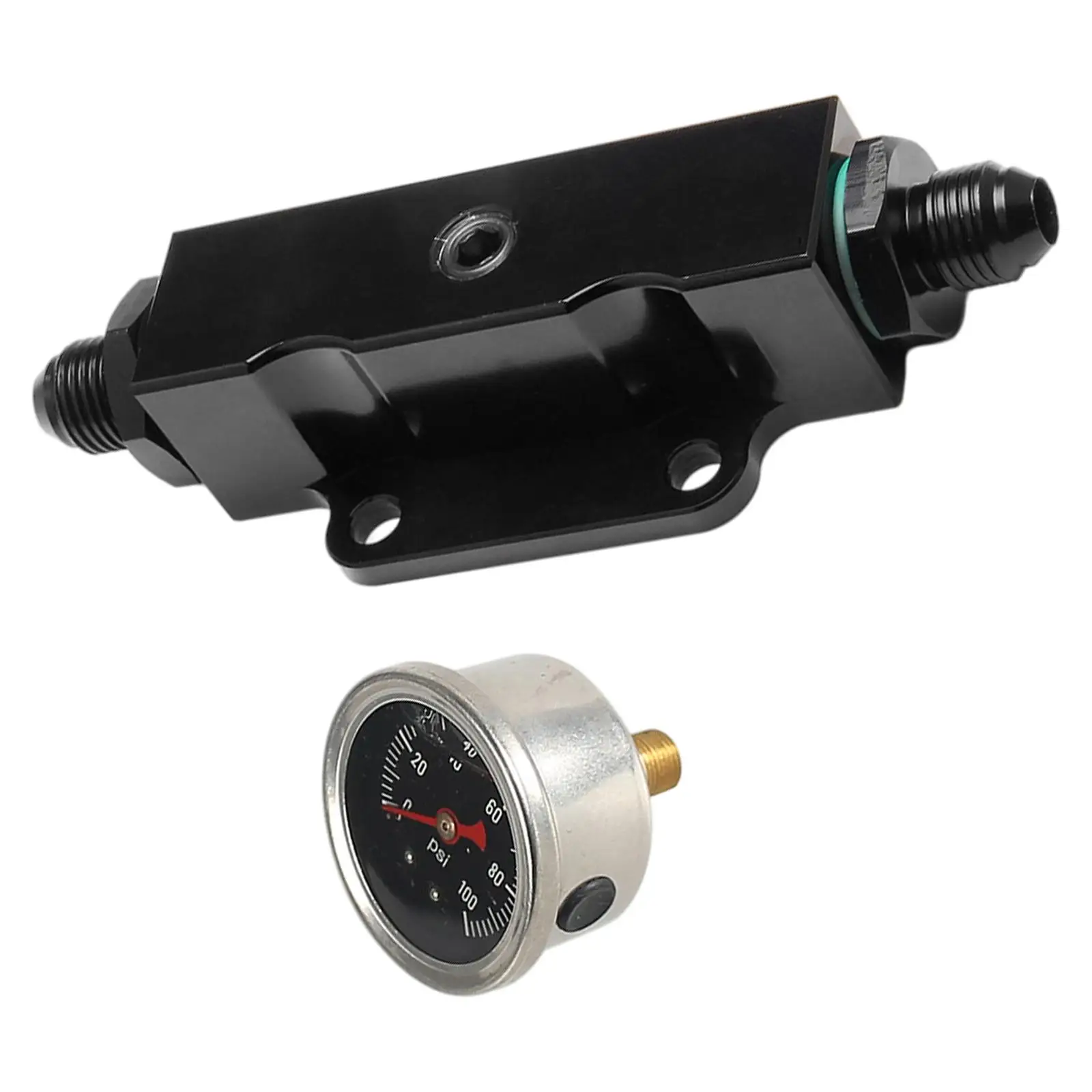 

Aluminum Inline AN6 Thread Fuel Filter ,to Remove Unwanted Particles from The Fuel System Professional Easy to Install , Black