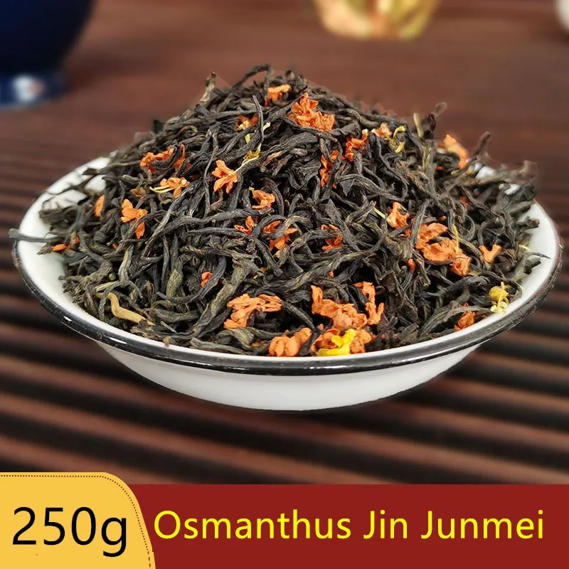 

2022 Black Chinese Tea Osmanthus Jin Jun Mei Tea Non-Smoked Flavor Cha 250g Droshipping