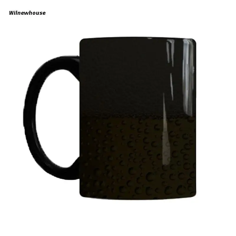 

F63A Funny Beer Bubble Color Changing Cup Creative Ceramic Coffee Mug Kitchen supplies