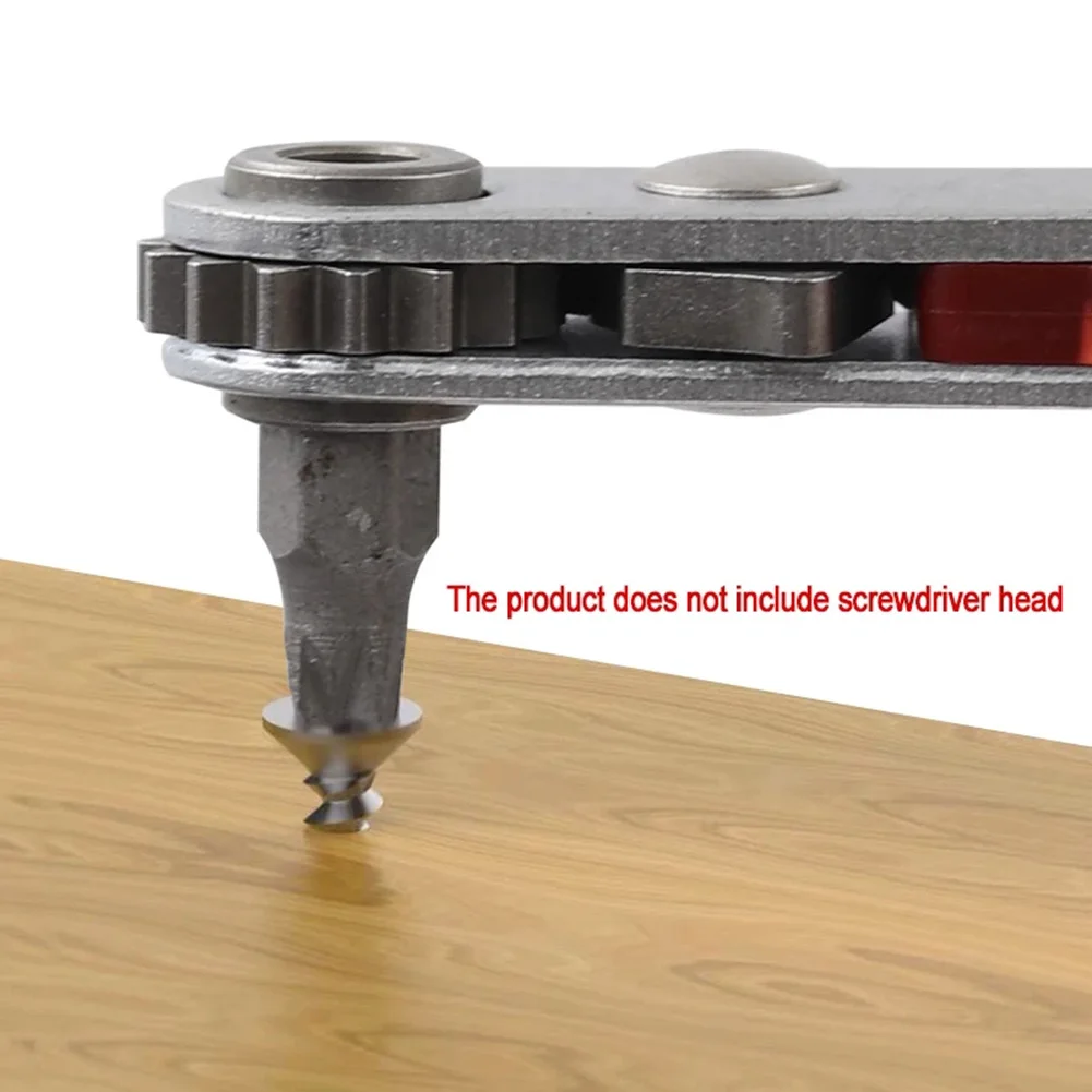 

Screwdriver Ratchet Wrench 1/4 Inch 103mm 15 Teeth Bidirectional Control Chrome Vanadium Steel Drill Bits Tool
