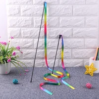 pet cat teasing stick colorful rod funny wand kitten interactive toys for household animals cats entertainment pet accessories