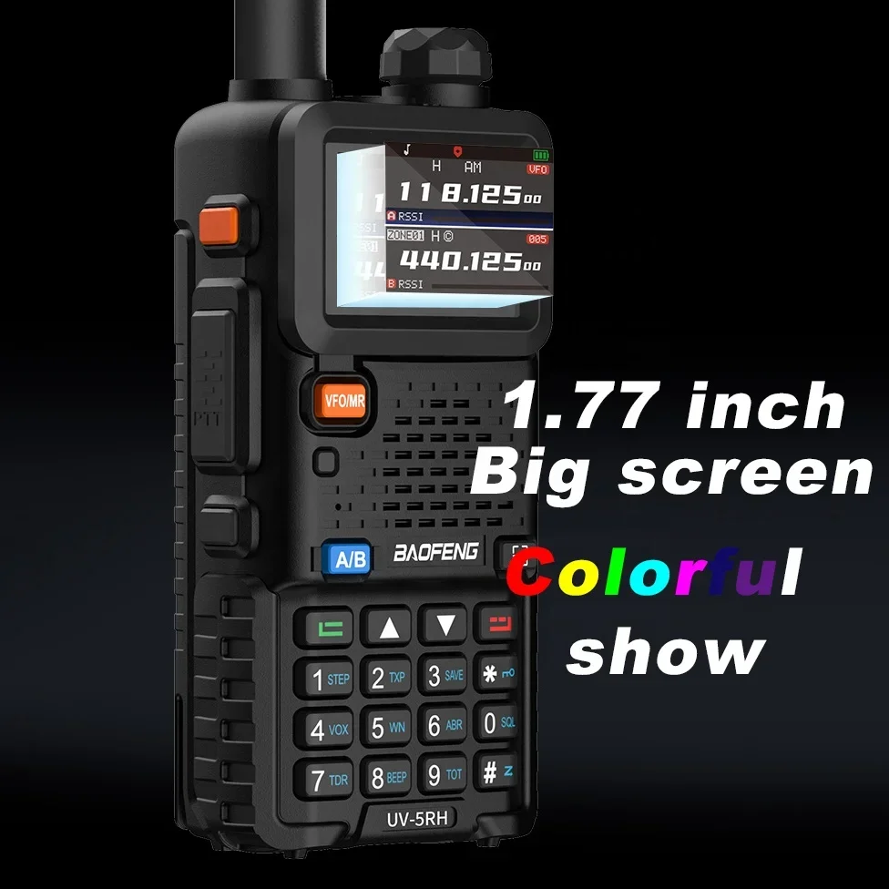 Фото 2500 мАч 136-174/400-520 МГц двухдиапазонная радиостанция Baofeng UV-5RH 999CH 10 Вт двусторонняя рация Type-C №5