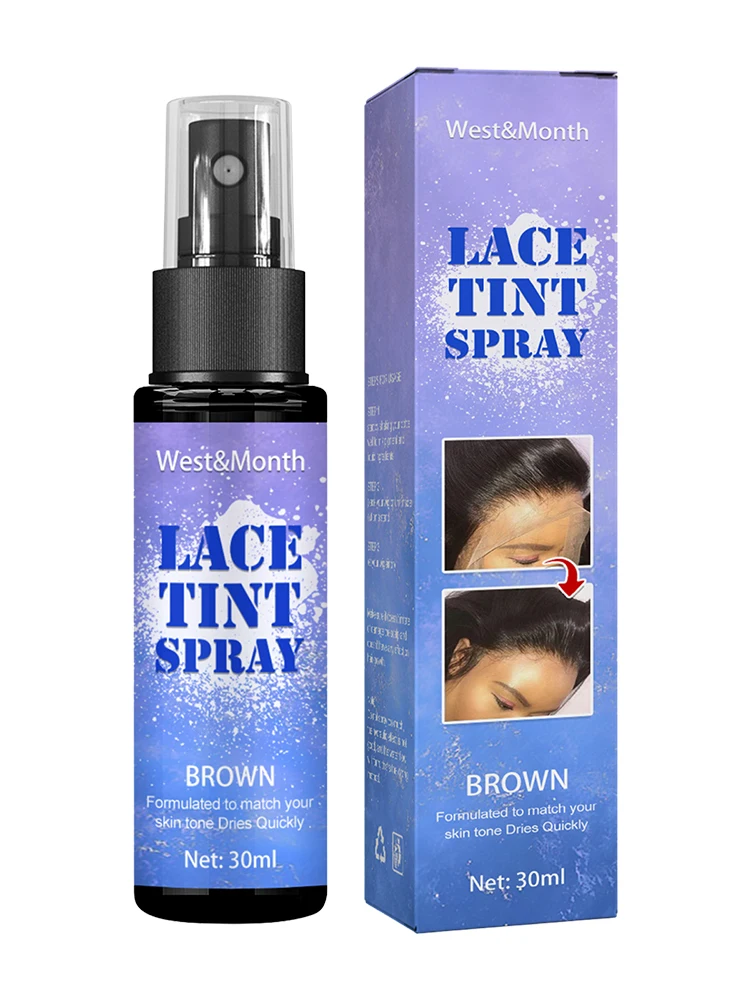 30ml Lace Tint Spray Natural Hair Concealer Spray For Matching Skin Tone Brown Tint Mousse For S Toupees Hairpieces