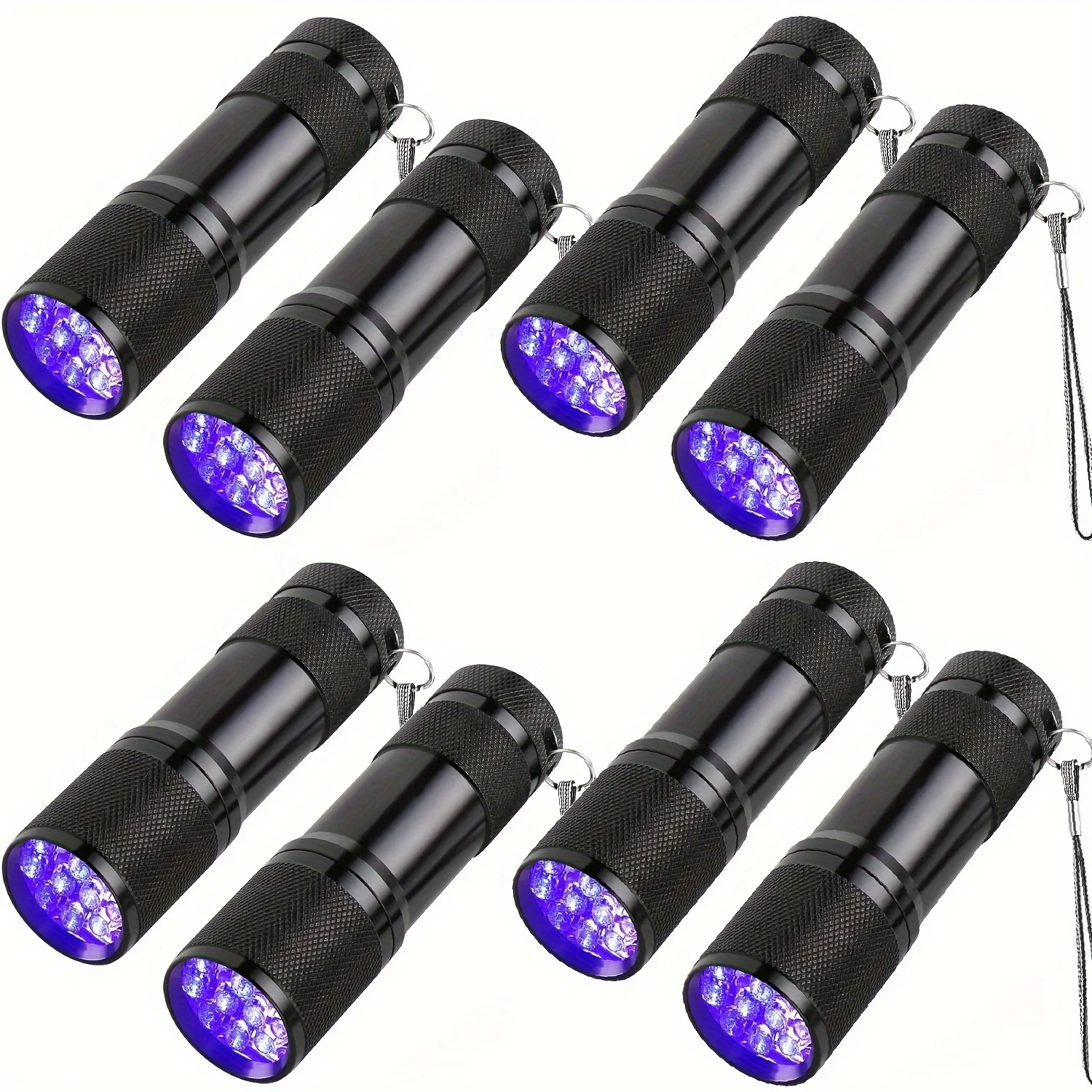 395nm UV Flashlight 9/12LED UV Gel Curing Light Ultraviolet Light Blacklight Detector for Pet Urine Scorpion Jewellry Inspection