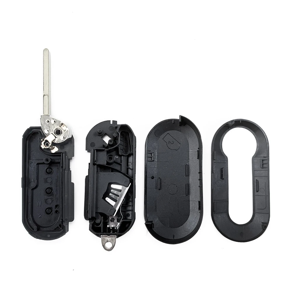 ЗАМЕНА АВТОКЛЮЧА KEYYOU ДЛЯ FIAT 500 PANDA PUNTO BRAVO DUCATO STILO С 3 КНОПКАМИ, КОРПУСОМ И ОТКЛАДЫВАЮЩЕЙСЯ ЛАМИНИРОВАННОЙ НОЖКОЙ SIP22.
