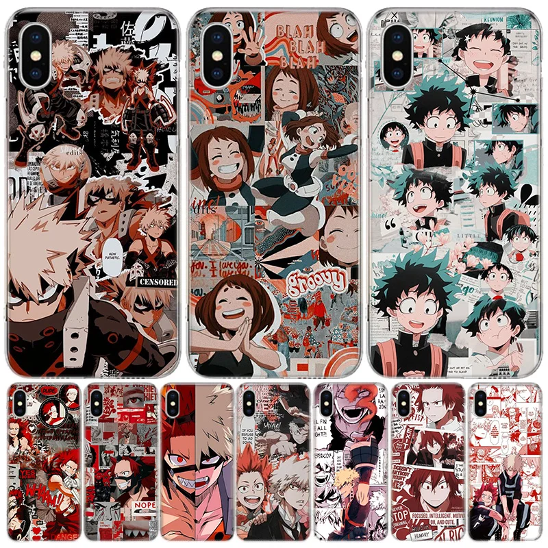 

My Hero Academia Manga Phone For Apple Iphone 13 Pro Max 11 12 Mini Case X XS XR 8 Plus 7 6 6S SE 2020 5 5S Cover Shell Coque