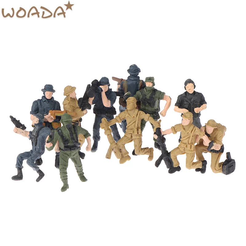 

Hot sale 1Set 18mm Sand Table Model Armed Police Doll Dollhouse Policemen Figures Toy Boys Toy