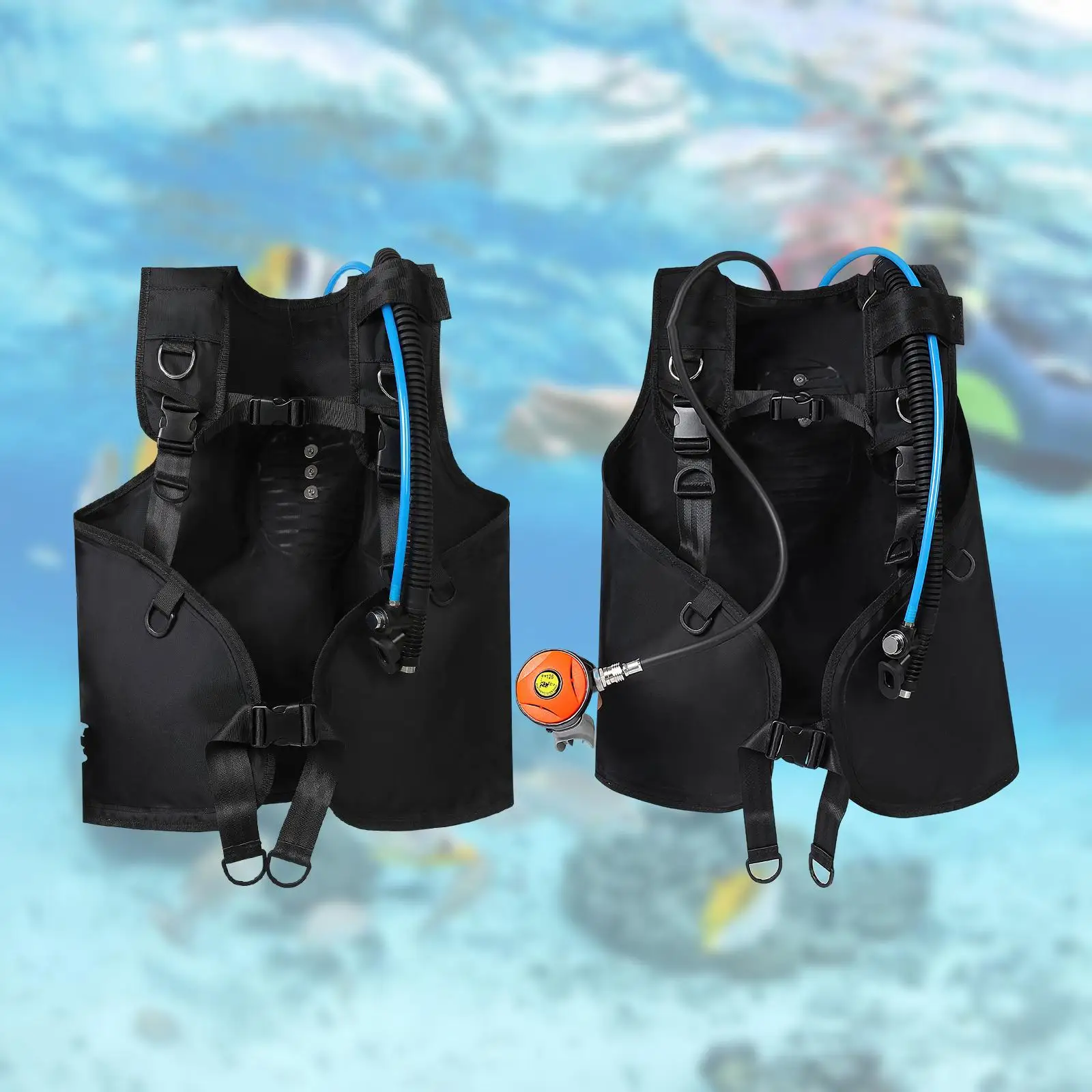 

Жилет BCD для подводного плавания, Быстросохнущий нейлоновый плотный жилет для дайвинга и Сноркелинга