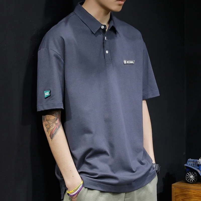 

100% Cotton Men Polo Shirts Short Sleeve Tops Tshirts