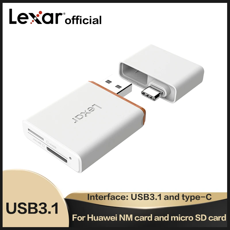 

Карта памяти Lexar LRW350U TF Micro SD, кардридер NM, все в одном, USB 3,1 Type-C, Gen1, высокоскоростной интерфейс, скорость до 170