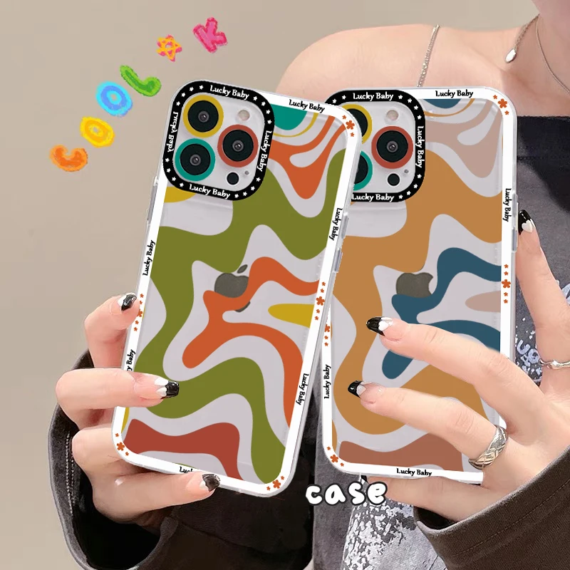 

Liquid Swirl Abstract Pattern in Beige and Sage Green Phone Case for iPhone 11 12 13 Mini Pro Max 14 Pro Max Case shell