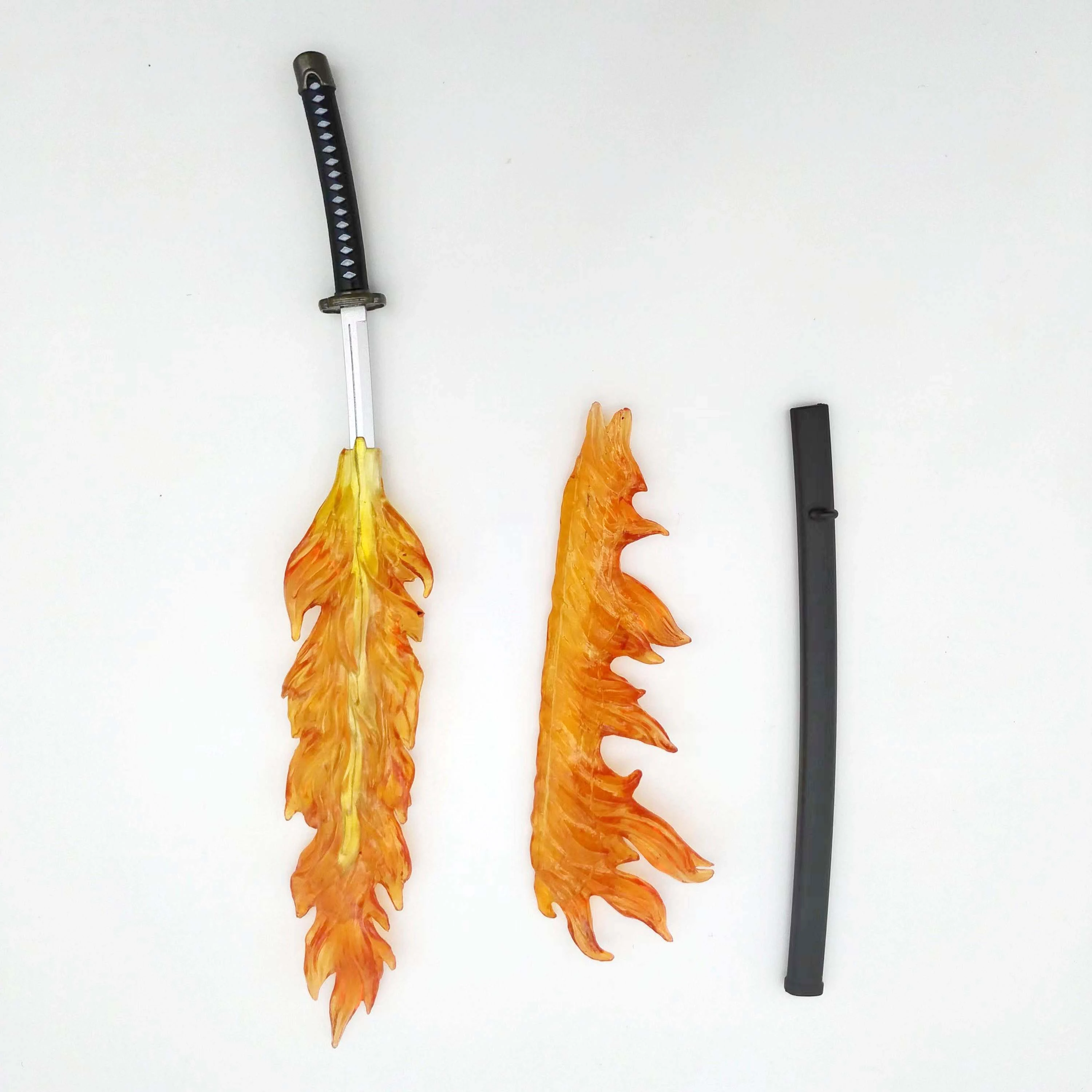 

1/6 Scale Fire Effects Flame with Samurai Sword Model for 12in Action Figure Doll Scene Accessory Toys