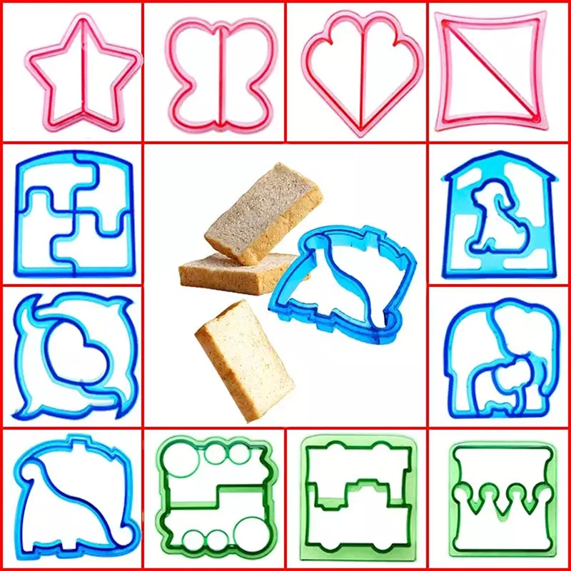 

1Pc Sandwich Mould Food Cutting Bread Mold Cake Biscuit Embossing Device Crust Cookie Cutter For Children Baking Pastry Tools
