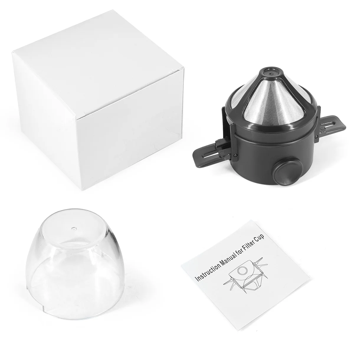 

Portable Coffee Filters with Double-layer Reusable Coffee Dripper Filter Paperless Coffee Filters Coffee Maker Stainless Steel