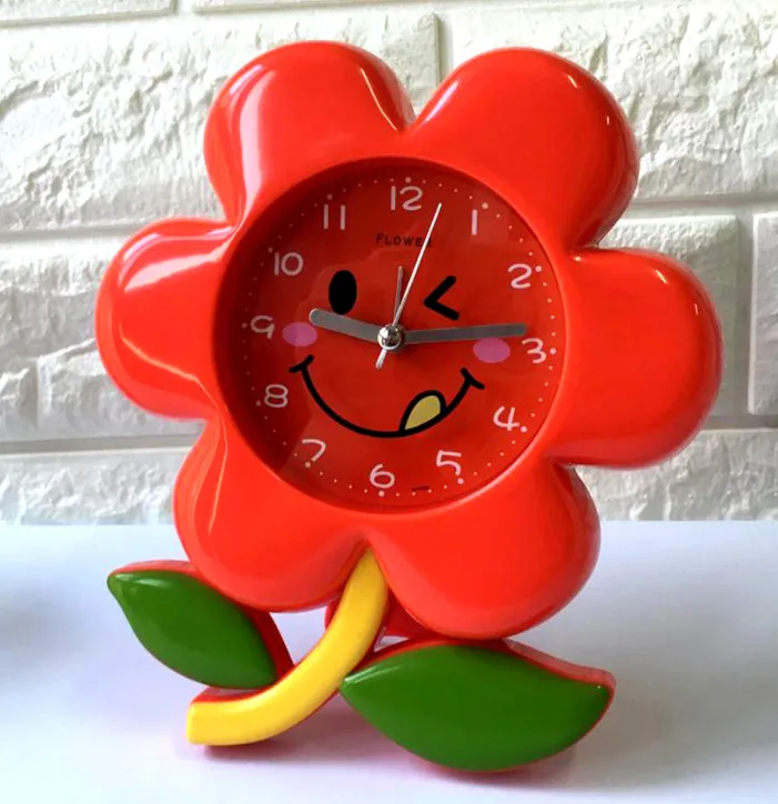 Cartoon Sunflower Girls Gifts Mute Alarm Clock With Night Light Multiple Ring Home Decor Clocks Wake Up for Student |