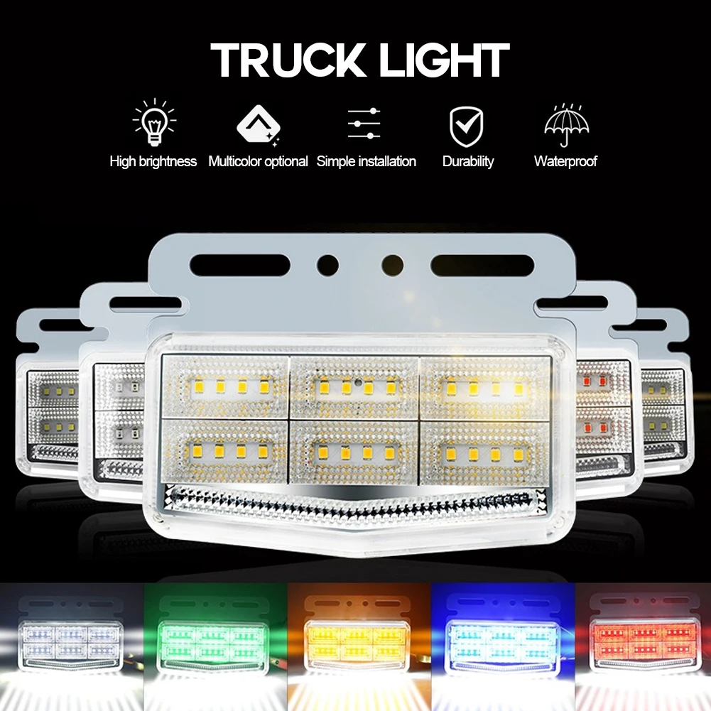 

24V Truck Side Marker Indicator 42LED Super Bright Lights Waterproof Position Lamp For Off-Road Truck Trailer universal