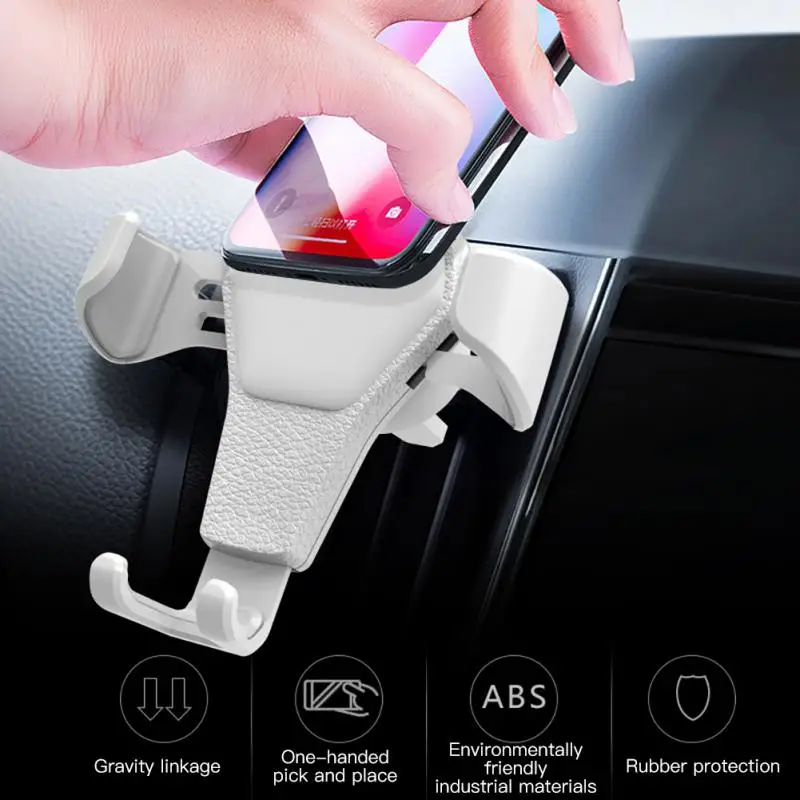 

Gravity Car Holder For Phone Air Vent Clip Mount Mobile Cell Stand Smartphone GPS Support For 4-6 Inch Smartphones