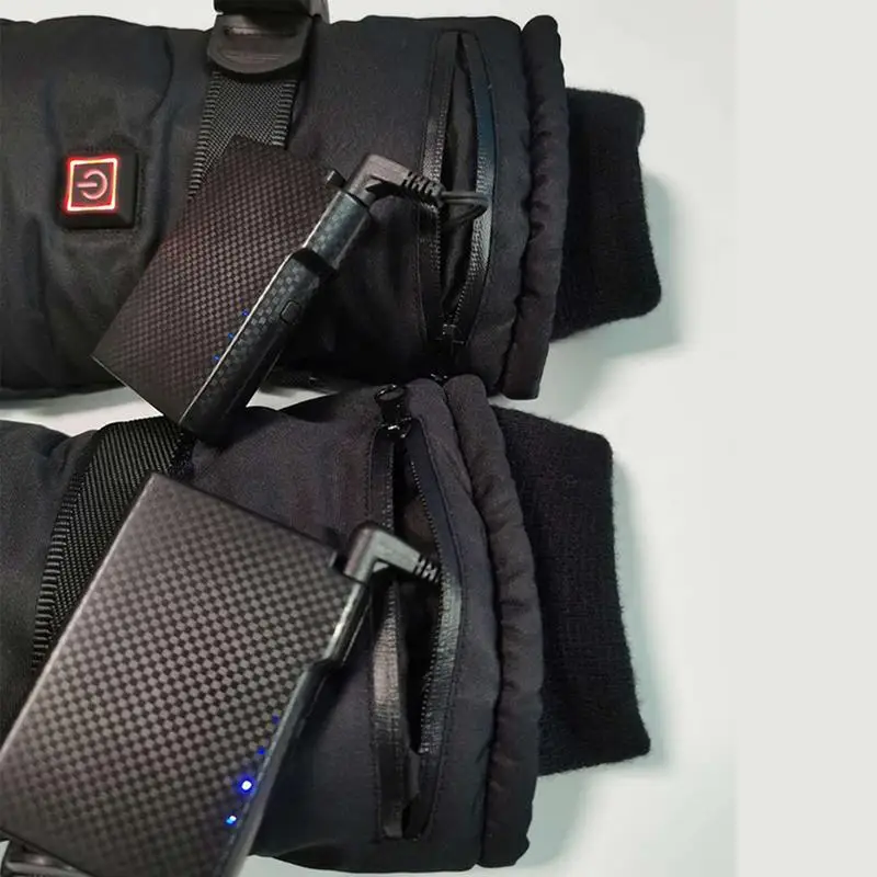 M/L/XL Зимние перчатки для электромотоциклов с USB-портом, оснащенные перезаряжаемым аккумулятором для мужчин и женщин, с подогревом и водонепроницаемыми термическими свойствами для езды на велосипеде.