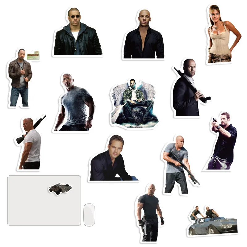 

10/50pcs/pack Classic movie Fast & Furious Stickers for Notebook Motorcycle Skateboard Computer Mobile Phone Cartoon Toy Trunk