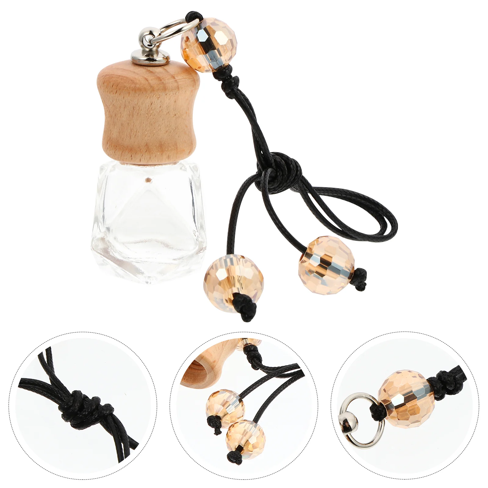 

2 Pcs Perfume Bottle Pendant Essential Oils Glass Hanging Vehicle Air Fresheners Decorations Car Scent Diffuser Refillable