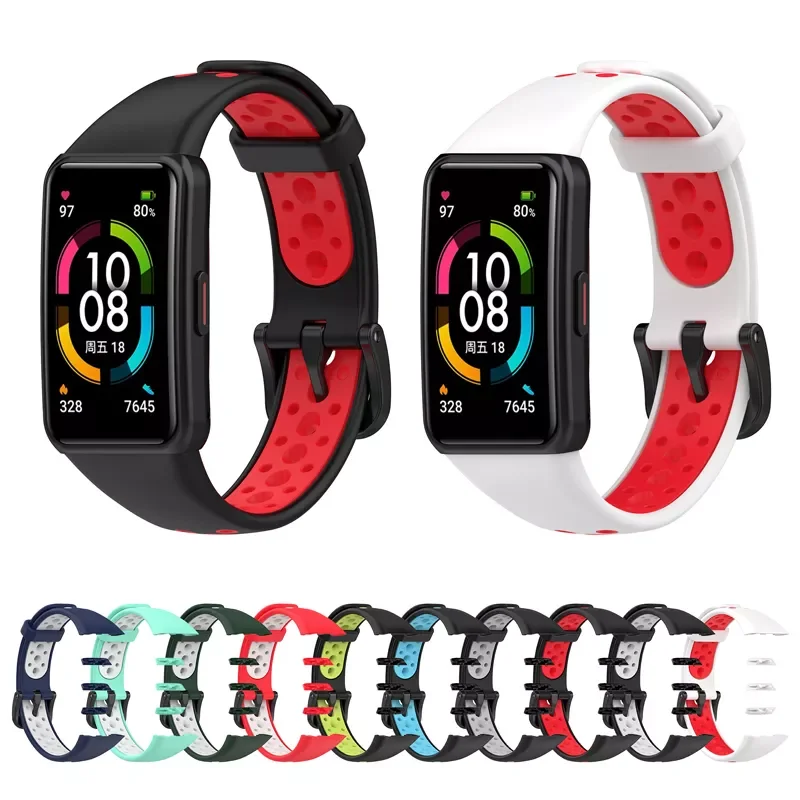

For Huawei Band 6 Strap Sport Silicone Watch Band Adjustable Watchbands for huawei honor band 6 strap Smart Watch Accessories