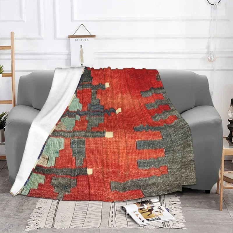 

Bohemian Vintage Turkish Decorative Blankets Flannel Printed Multifunction Warm Throw Blanket For Bed Outdoor Plush Thin Quilt
