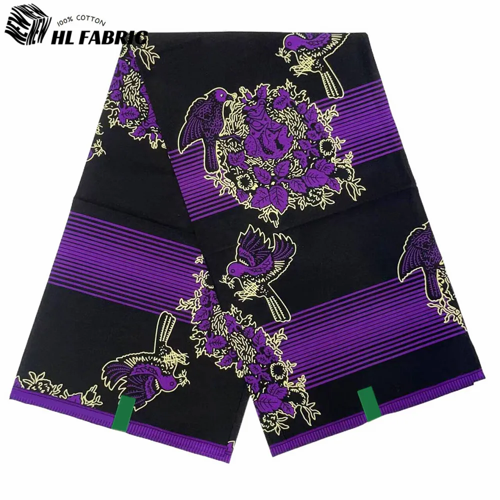 Настоящая восковая ткань с африканским принтом 6 ярдов Нигерия Анкара блок-батик